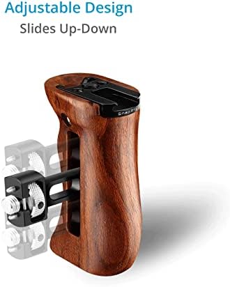 הוכחה ידית צדדי עץ אוניברסלית של Snaprig למצלמת DSLR קטנה עד בינונית | עיצוב מתכוונן עם אחיזה נוחה